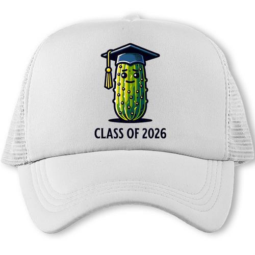 Class Of 2026 Graduation Pickle Trendy Graduate Humor Trucker Cap - Best Gift Smart