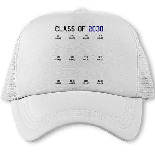 Class Of 2030 Graduation T-Shirt With Space For Handprints Trucker Cap - Best Gift Smart