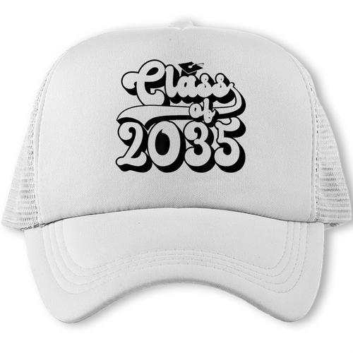 Class Of 2035 Senior Retro 2035 Grad Graduate Graduation Trucker Cap - Best Gift Smart