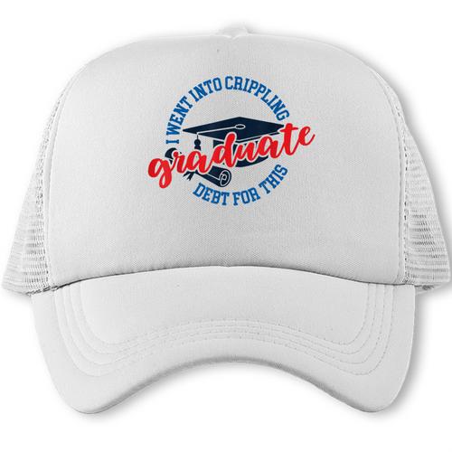College University School Graduation Debt Loan Trucker Cap - Best Gift Smart
