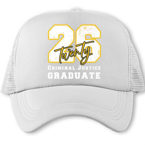 Criminal Justice Graduate Graduated Class Of 2026 Graduation Premium Trucker Cap - Best Gift Smart