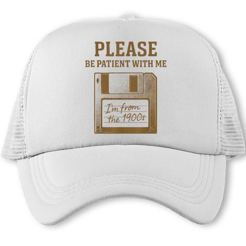 Dad Joke I'm From The 1900s Old Floppy Disk Programmer Trucker Cap - Figerry
