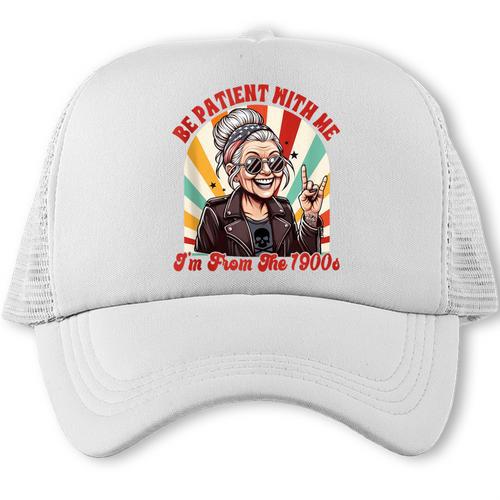 Elder Emo Grandma Nana Be Patient With Me I'm From The 1900s Trucker Cap - Figerry