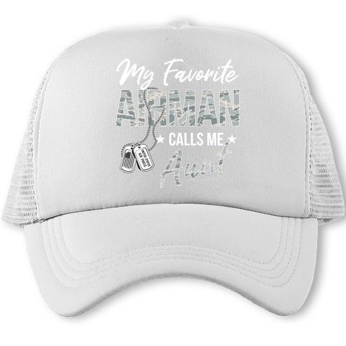 My Favorite Airman Calls Me Aunt US Air Force Graduation Trucker Cap - Best Gift Smart