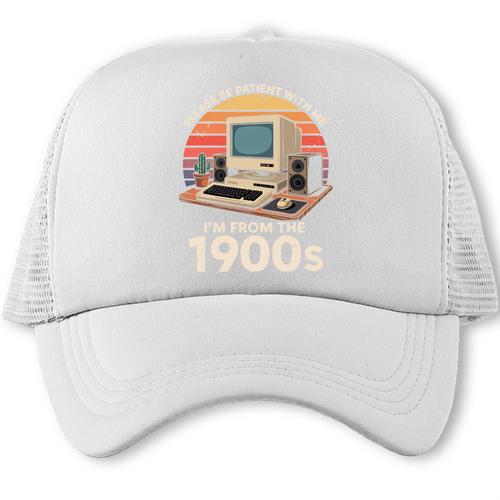 Geek Please Be Patient I'm From The 1900s Retro Computer PC Trucker Cap - Figerry