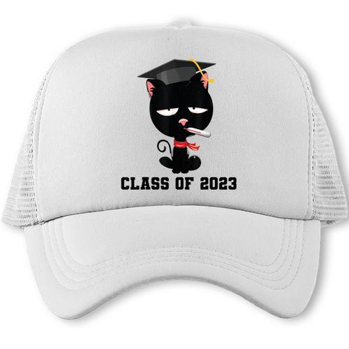 I Graduated Class Of2023 Cat Graduation Trucker Cap - Best Gift Smart