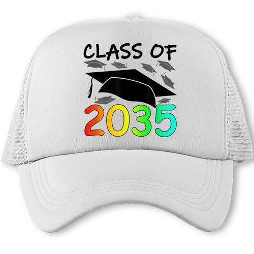 Graduation Class Of 2035 Hand Prints Space Pre-K -12th Grade Trucker Cap - Best Gift Smart