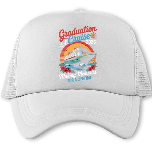 Graduation Cruise Trip Class Of 2026 Senior Summer Vacation Premium Trucker Cap - Best Gift Smart
