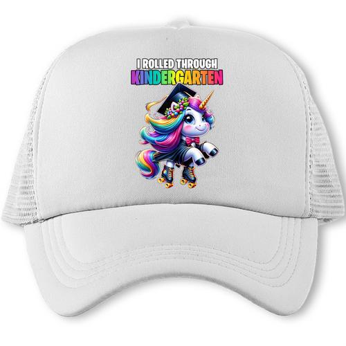 Graduation Kindergarten Unicorn Roller Skate Girls Grad Trucker Cap - Best Gift Smart