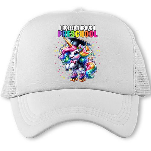 Graduation Preschool Unicorn Roller Skate Girls Pre-K Grad Trucker Cap - Best Gift Smart