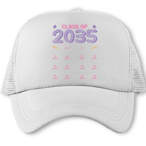 Grow With Me Graduation First Day Of School Class Of 2035 Trucker Cap - Best Gift Smart