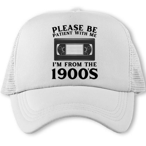 Over The Hill Please Be Patient I'm From The 1900s VHS Premium Tri-Blend Trucker Cap - Figerry