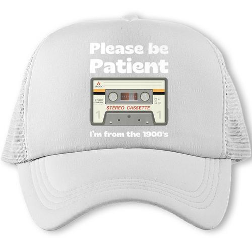 I'm From The 1900s Be Patient Retro Cassette Tape Premium Trucker Cap - Figerry