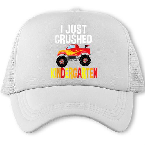 I Just Crushed Kindergarten Monster Graduation Shirt Trucker Cap - Best Gift Smart