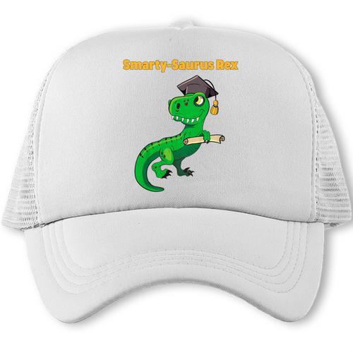 Kids Cute Graduation Dinosaur Smarty Saurus Kinder VPK Pre-k Grad Trucker Cap - Best Gift Smart