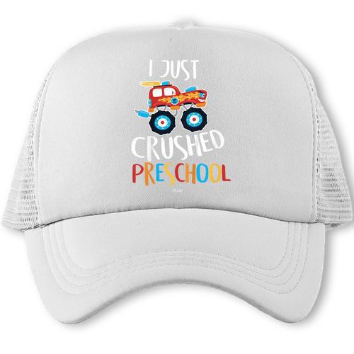 Kids I Just Crushed Preschool Monster Graduation Pre-K Shirt Trucker Cap - Best Gift Smart