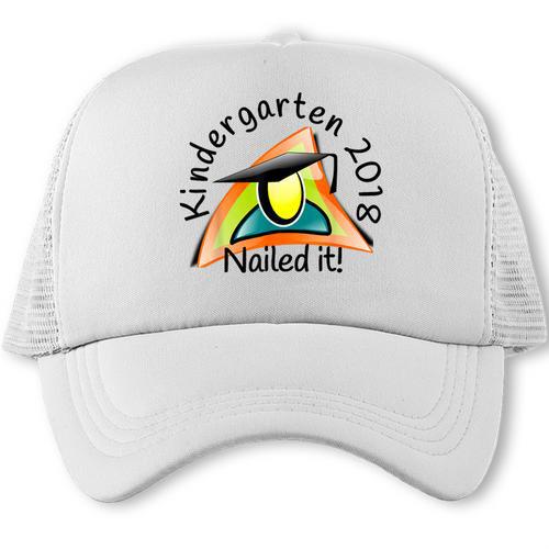 Kids Kindergarten 2018 Nailed It Graduation Trucker Cap - Best Gift Smart