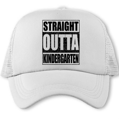 Kids Straight Outta Kindergarten Shirt Boy Girl Graduation Trucker Cap - Best Gift Smart