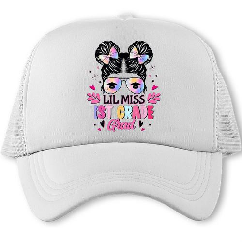 Lil Miss 1st Grade Grad Graduation Last Day Of 1st Grade Trucker Cap - Best Gift Smart
