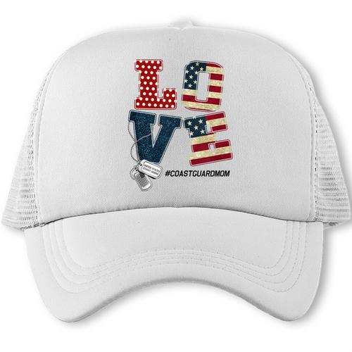 Love Coast Guard Mom Proud Coast Guard Graduation Mom Trucker Cap - Best Gift Smart