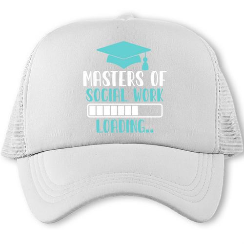 Masters Of Social Work Loading MSW Graduation Future Social Trucker Cap - Best Gift Smart