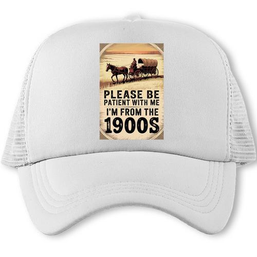 Be Patient With Me I'm From The 1900s Birthday Retirement Premium Tri-Blend Trucker Cap - Figerry