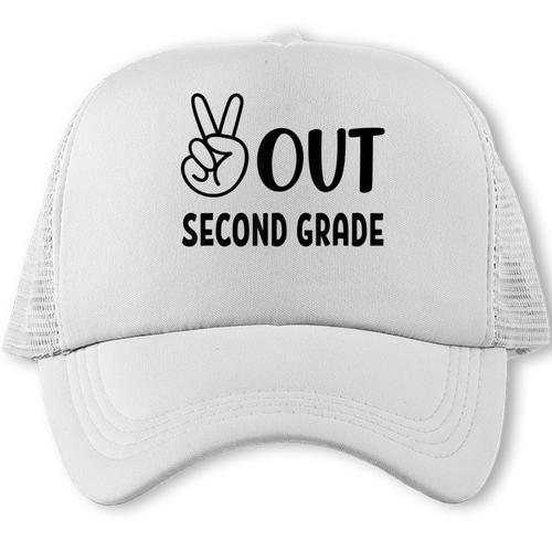Peace Out Second Grade Last Day Of School Graduation Kids Trucker Cap - Best Gift Smart