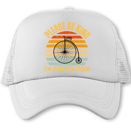 Please Be Kind I'm From The 1900s Penny Farthing Premium Trucker Cap - Figerry