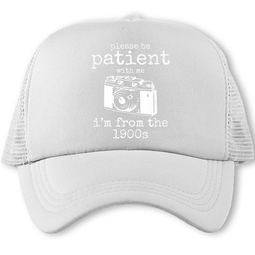 Please Be Patient With Me I'm From The 1900s Aged Camera Premium Trucker Cap - Figerry