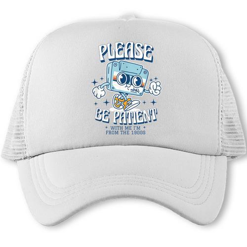 Please Be Patient With Me I'm From The 1900s Cassette Retro Trucker Cap - Figerry