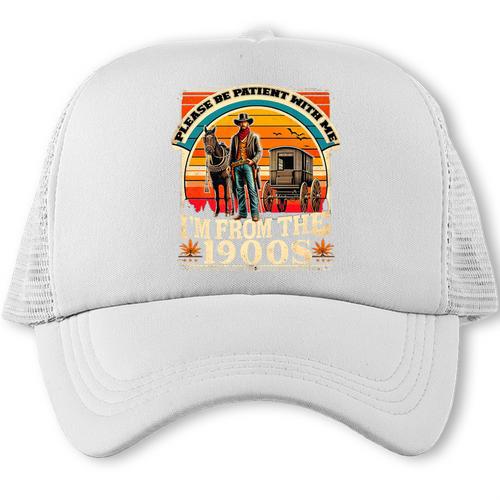 Please Be Patient With Me I'm From The 1900s Cowboy Premium Trucker Cap - Figerry