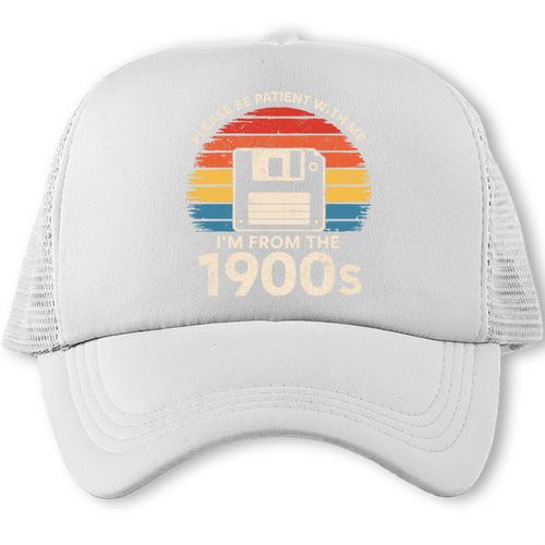 Please Be Patient With Me I'm From The 1900s Floppy Disk Premium Tri-Blend Trucker Cap - Figerry