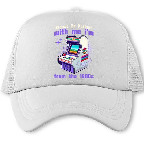 Please Be Patient With Me I'm From The 1900s Gamer Gaming Premium Trucker Cap - Figerry