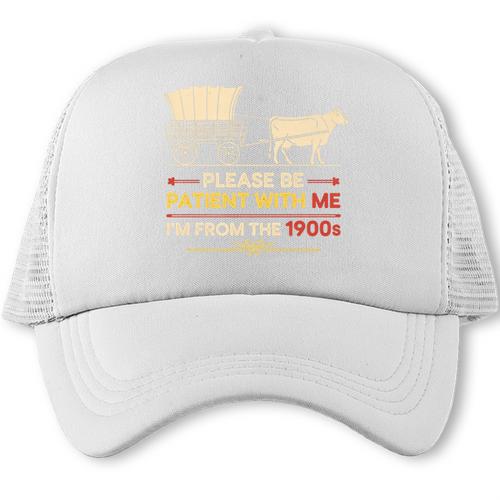 Please Be Patient With Me I'm From The 1900s Old Tee Premium Trucker Cap - Figerry