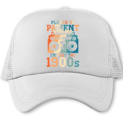 Please Be Patient With Me I'm From The 1900s Retro 90s Dad Premium Trucker Cap - Figerry