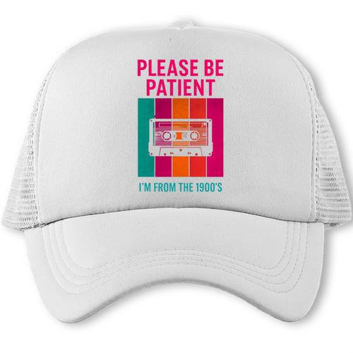 Please Be Patient I'm From The 1900s Retro Cassette Tape Premium Tri-Blend Trucker Cap - Figerry