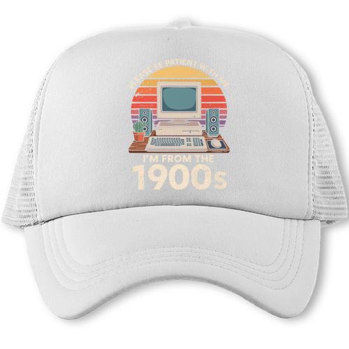 Please Be Patient I'm From The 1900s Retro Computer Geek PC Premium Trucker Cap - Figerry
