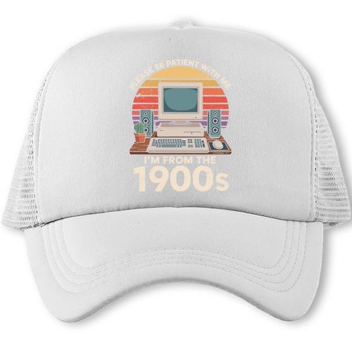Please Be Patient I'm From The 1900s Retro Computer Geek PC Trucker Cap - Figerry