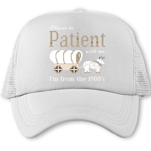 Please Be Patient With Me I'm From The 1900s Retro Gamer Premium Trucker Cap - Figerry