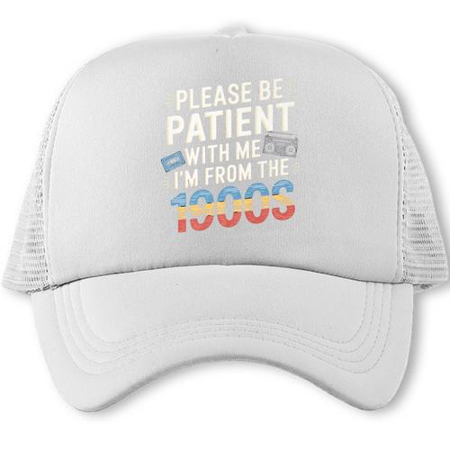 Please Be Patient With Me I'm From The 1900s Retro Tee Premium Trucker Cap - Figerry