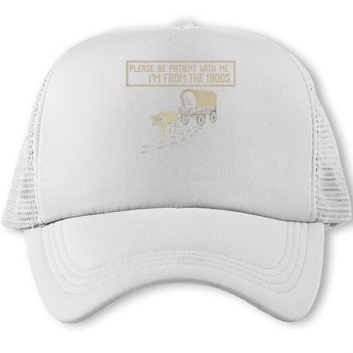 Please Be Patient With Me I'm From The 1900s Retro Tee Trucker Cap - Figerry