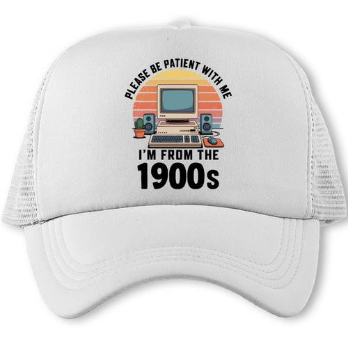 Please Be Patient I'm From The 1900s Retro Vintage Computer Trucker Cap - Figerry