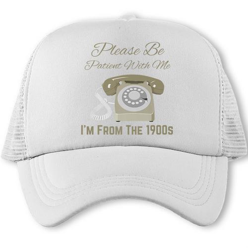 Please Be Patient With Me I'm From The 1900s Telephone Premium Trucker Cap - Figerry