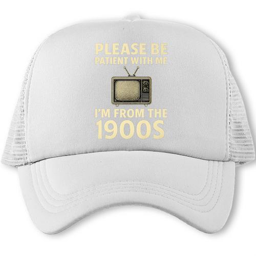 Please Be Patient With Me I'm From The 1900s Television Set Premium Trucker Cap - Figerry
