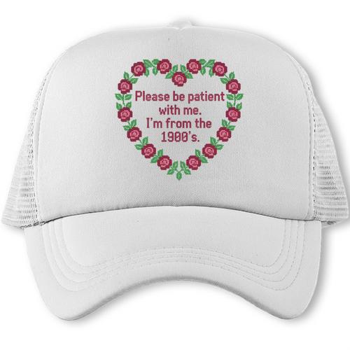 Please Be Patient With Me I'm From The 1900S Vintage Floral Premium Tri-Blend Trucker Cap - Figerry