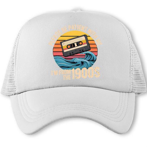 Please Be Patient With Me I'm From The 1900s Vintage Humor Premium Tri-Blend Trucker Cap - Figerry
