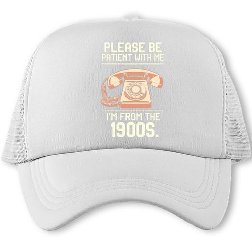 Please Be Patient With Me I'm From The 1900s Vintage Retro Premium Tri-Blend Trucker Cap - Figerry