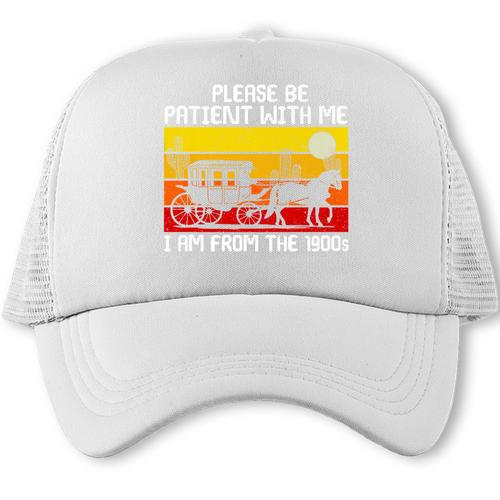 Please Be Patient With Me I'm From The 1900s Vintage Sun Set Premium Trucker Cap - Figerry