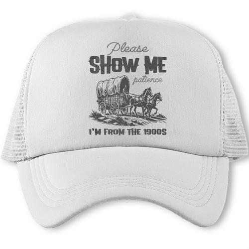 Please Show Me Patience I'm From The 1900s Vintage Horse Premium Trucker Cap - Figerry