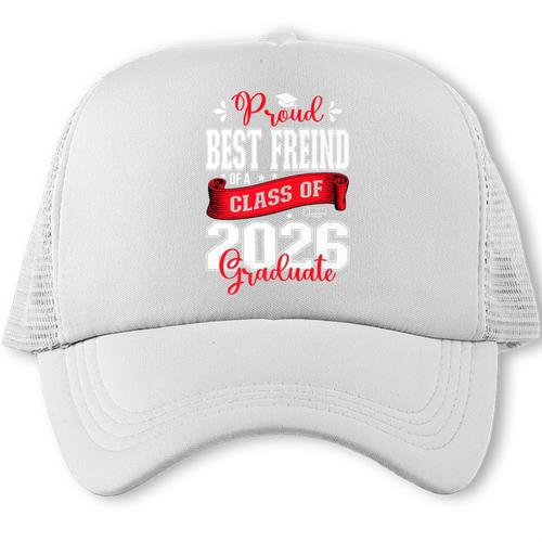 Proud Best Freind Of a Class Of 2026 Graduate For Graduation Premium Trucker Cap - Best Gift Smart